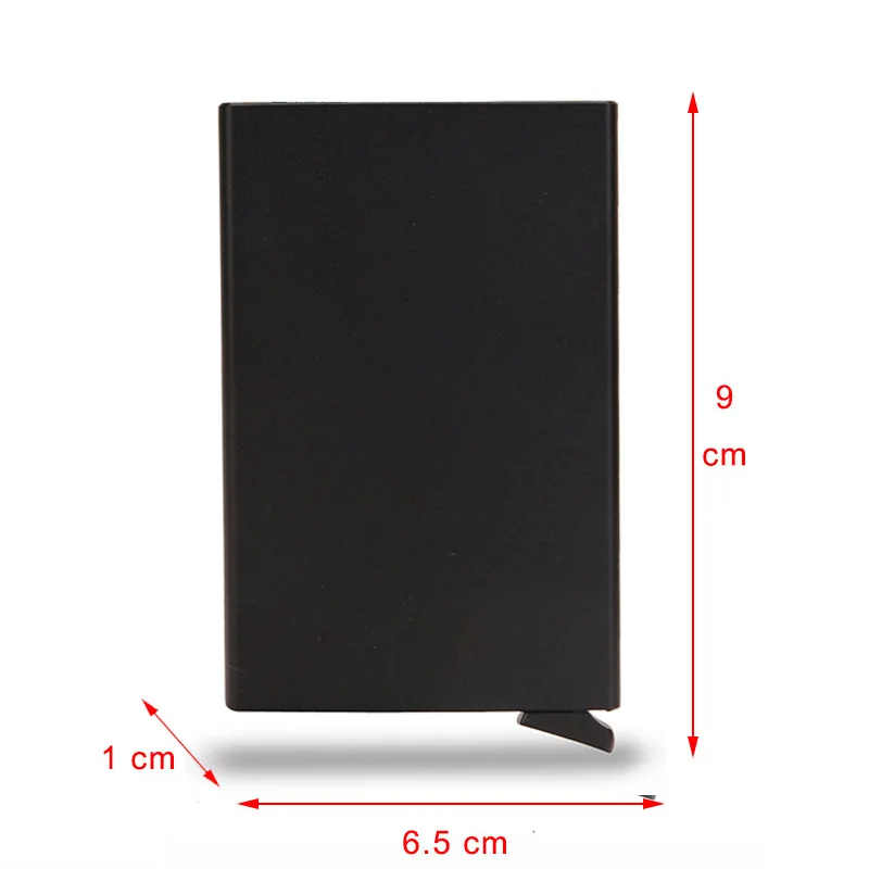 Xiaomi Rfid Smart Wallet Card Holder Metal Thin Slim Men Women Wallets Pop Up Minimalist Wallet Small Black Purse Metal Vallet