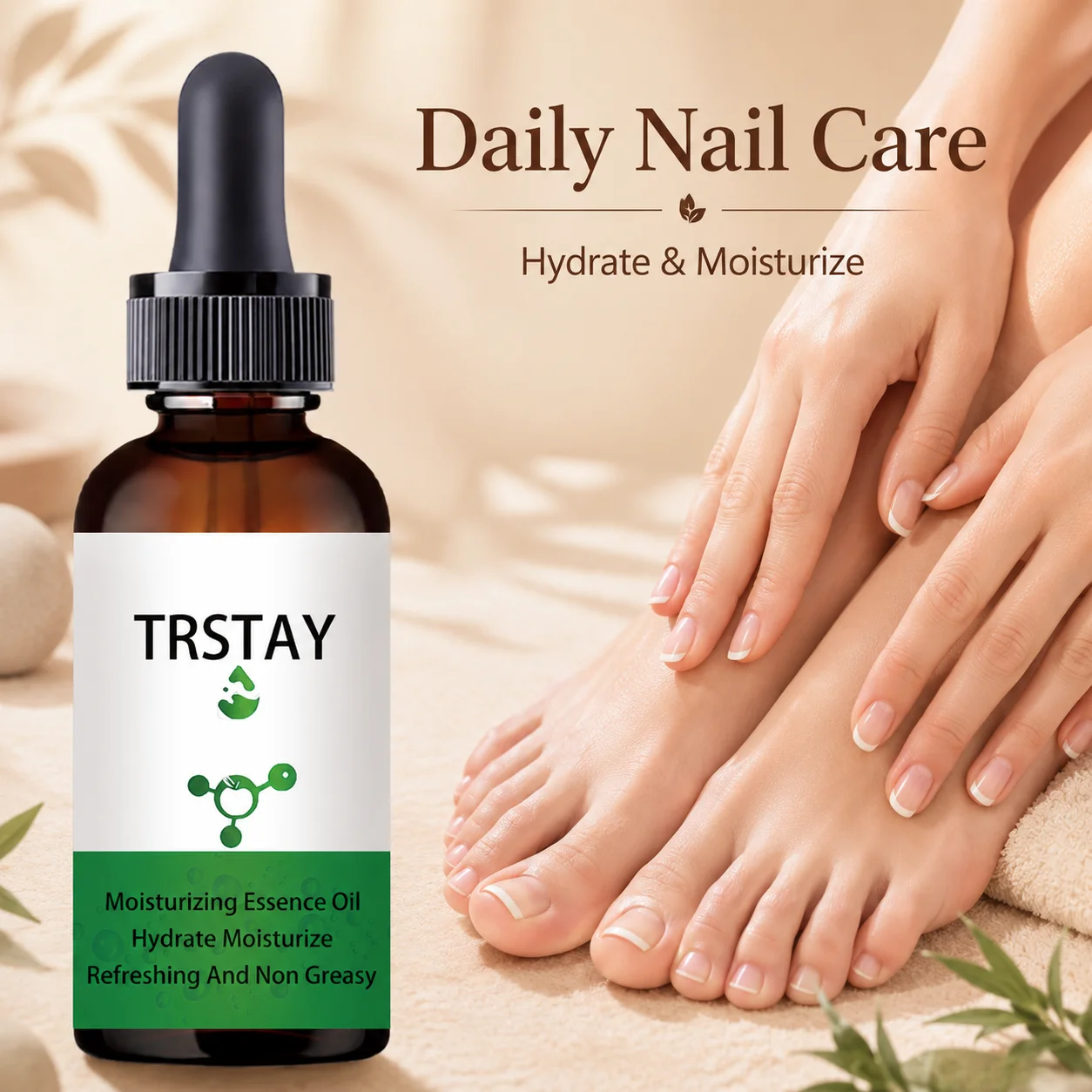 TRSTAY Nail Moisturizing Care Oil: Gently moisturizes nails, hands, feet, and cuticles for daily care