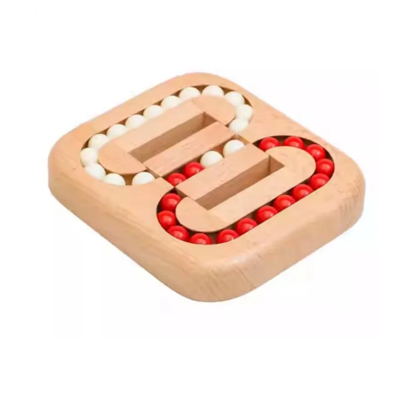 Classic Wood Game Mind Brain Teaser Beads Wooden Puzzle for Adults Children