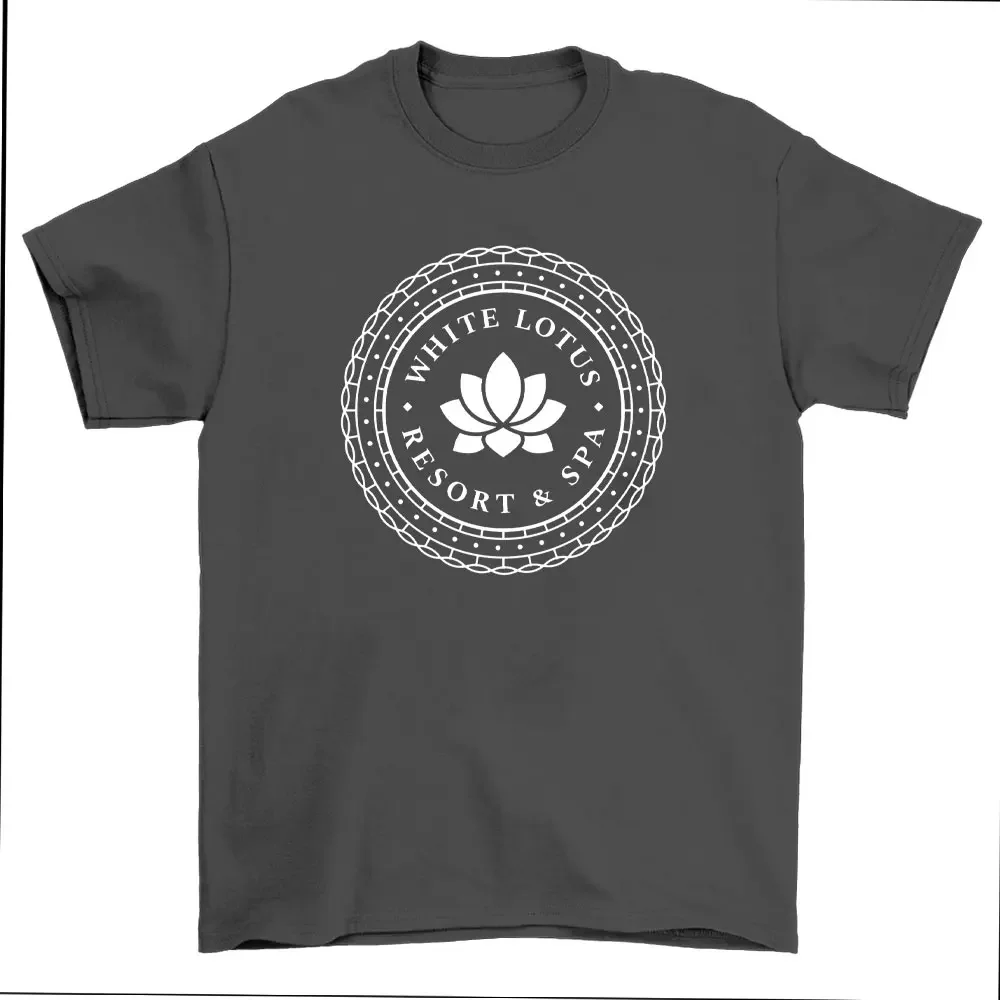 الأبيض لوتس منتجع و سبا كريست قميص برنامج تلفزيوني تي شيرت الصيف القطن وتنفس قمصان الجرافيك تي شيرت Y2k الملابس عادية التي شيرت #3