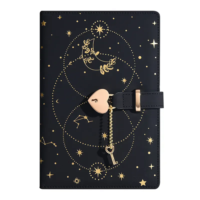 Student diary with lock High appearance level notebook Key lock ledger A5 New notebook Secret book