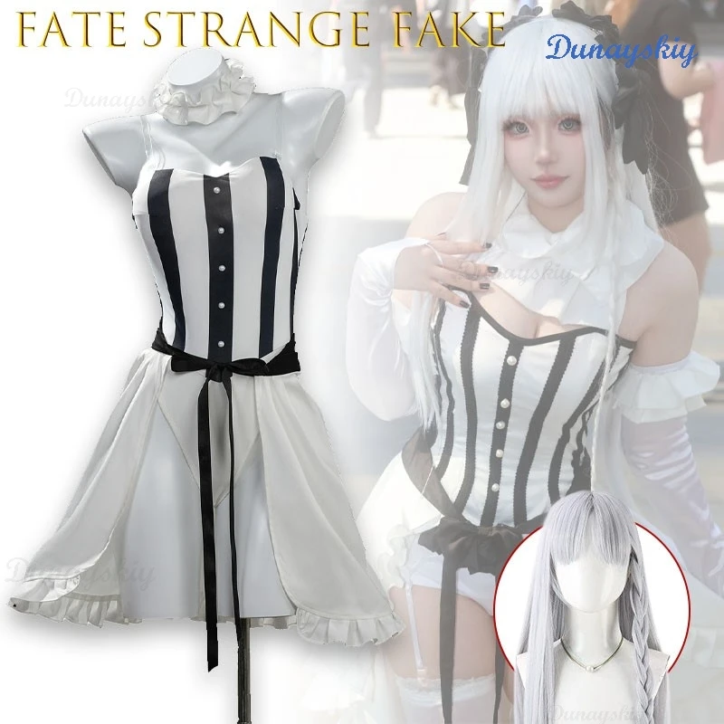 

Костюм для косплея «Принцесса Франческа Прелати» из Fate/Strange, горизонтальный крой, элегантный готический стиль, полный комплект, фэнтезийное платье на Хэллоуин