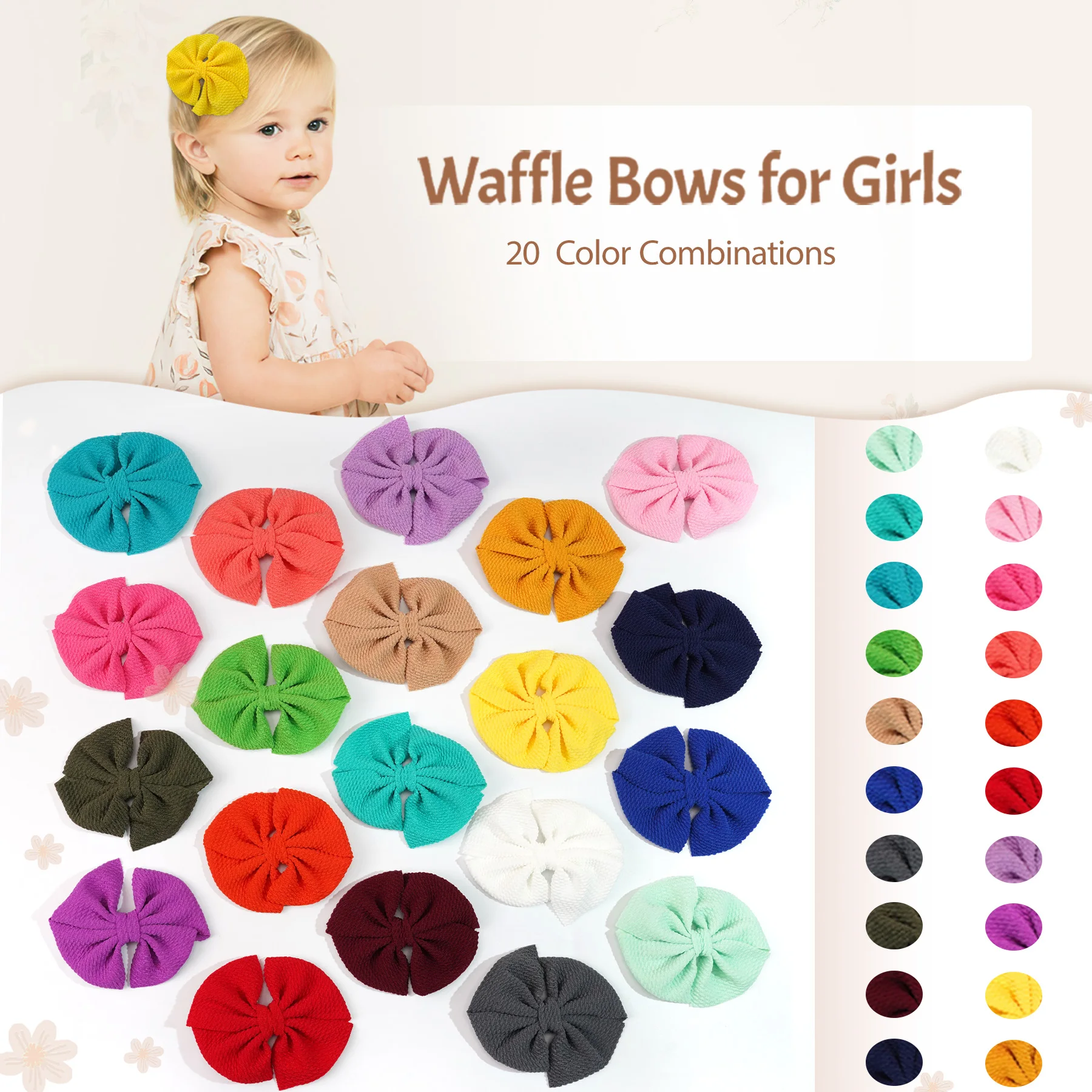 

10/20/30PCS 4.5 Inch Baby Girl Hair Bows with Alligator Clips Hair Barrettes Hair Accessories for Girls Toddler Infants Kids