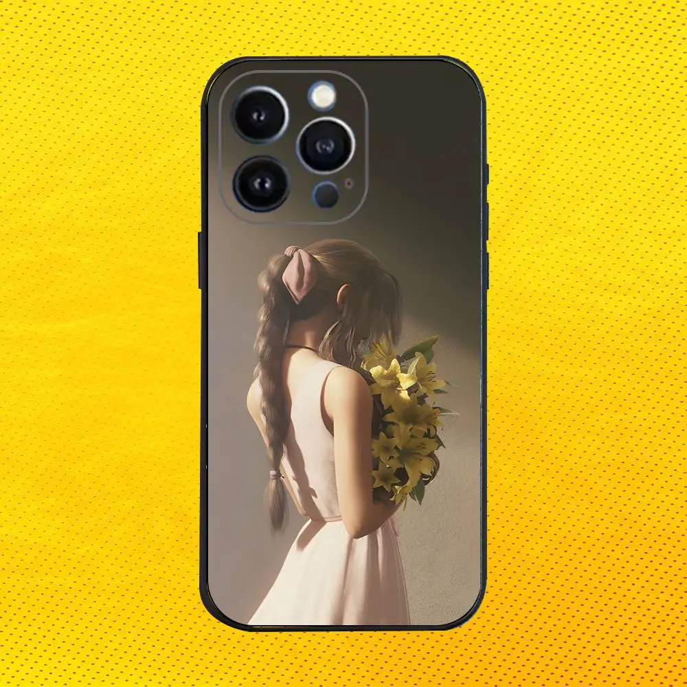 F-Final F-Fantasy Aerith Gainsborough  Phone Case For iPhone 16e,16,15,14,13,12,11,Pro,X,XS,Max,XR,Plus,Mini Soft Black Cover - view 6