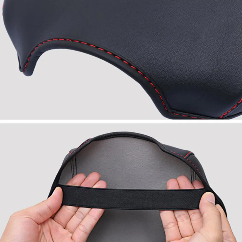 Easy To Install Armrest Box Mats Useful 1 Pcs Accessories Black PU Leather + Red Thread For Honda CR-V CRV Lightweight