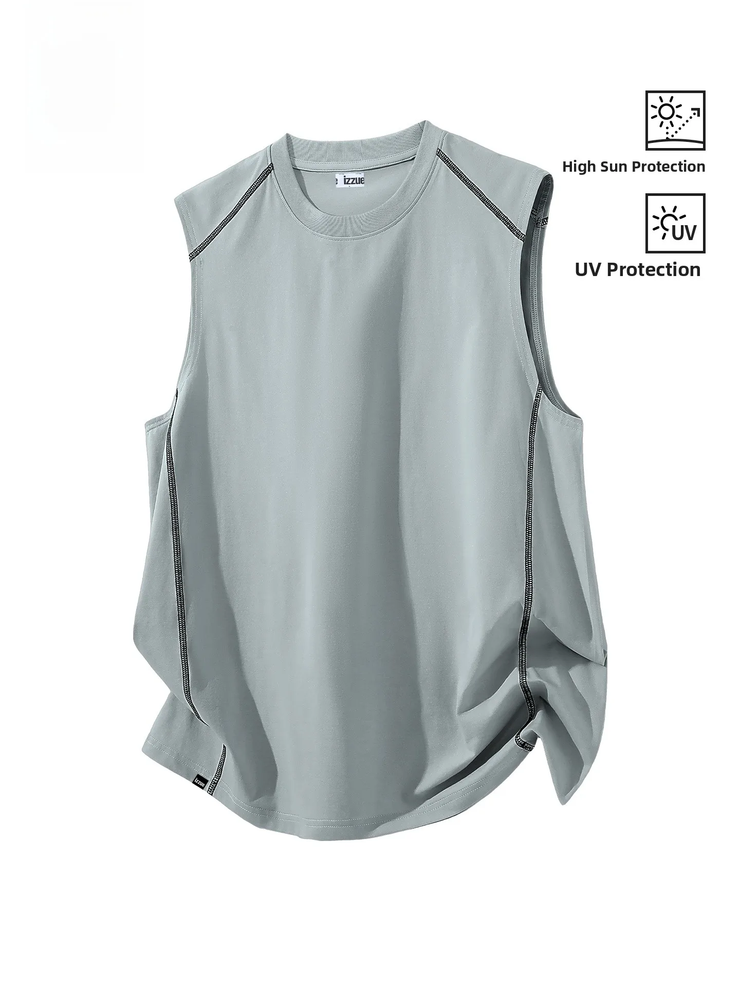 

Izzue American Sle Men's round Ne Fitn Vest Breathable Summer 2026 Polyester Fiber Casual Leisure Color