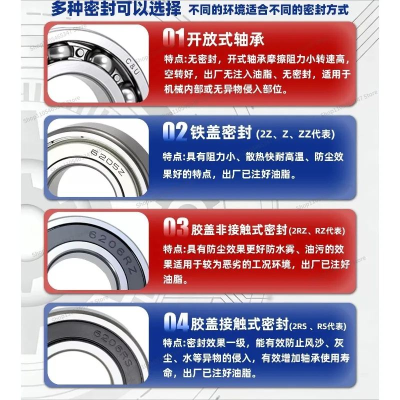 For 6203 Bearing 6204 High Speed 6205 Motor 6206 Daquan 6308 6207 6202 6309 6201