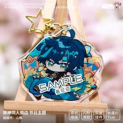 Anime  Genshin Impact Mavuika Kinich Nilou Mualani Festival Series Cosplay Acrylic Keychain Pendant Badge Brooch Pins