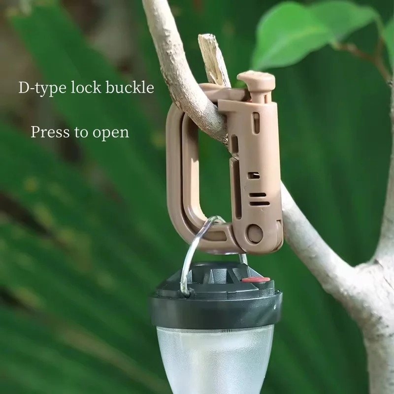 Outdoor hiking backpacks often use hanging buckles to press and open lightweight D-shaped plastic buckles