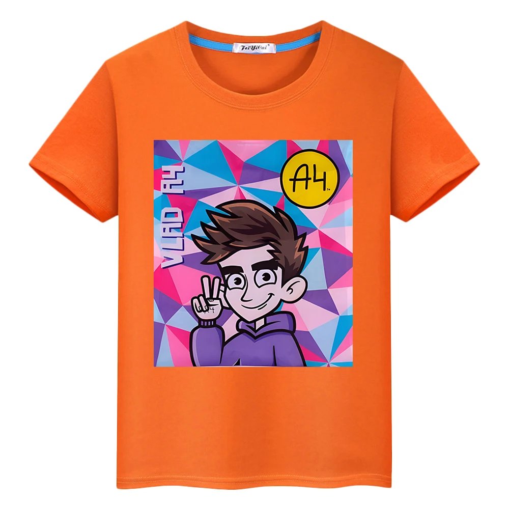 Camiseta corta de algodón 100% para niño y niña, ropa de Anime, Kawaii Merch A4 Lamba, y2k, de una pieza, Verano