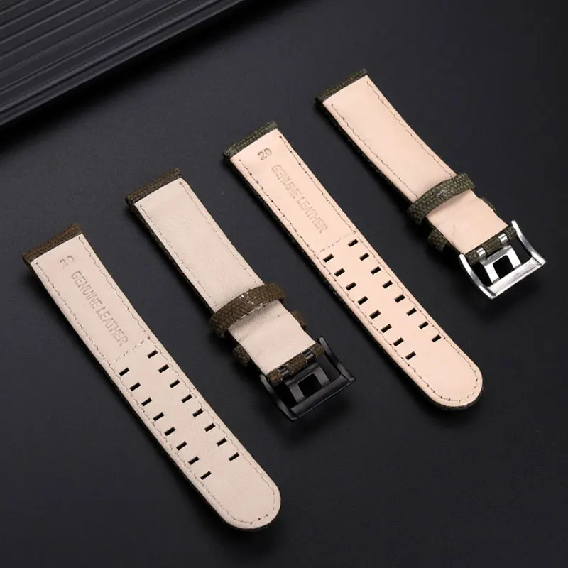 20mm 22mm Nylon +cowhide bracelet Men Watch Band For Hamilton Khaki Field Watch H760250/H77616533 /H70605963 H68201993 Strap