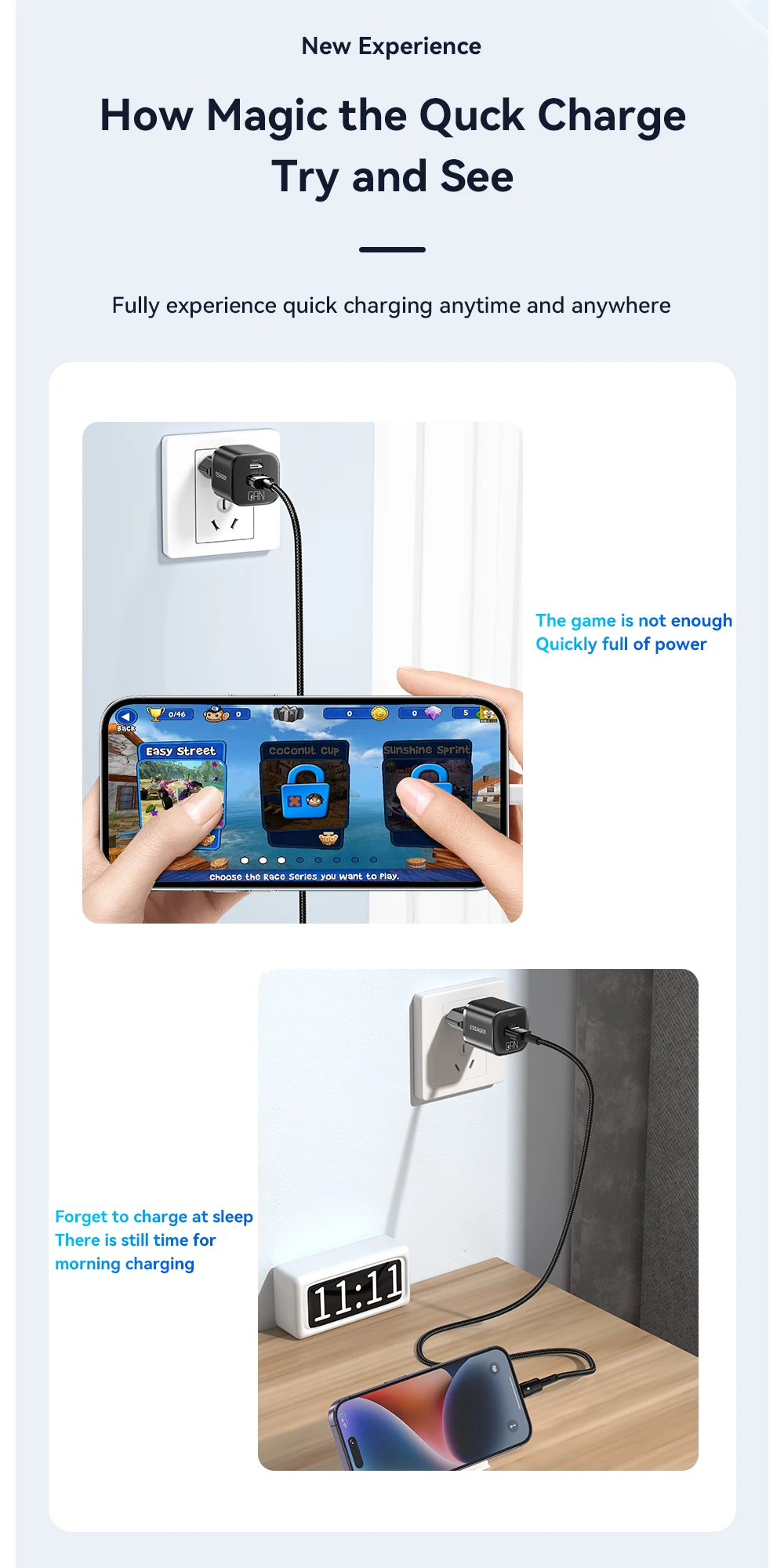 Essager 20W GaN PD USB C Charger for iPhone 14 13 12 11 Pro Max Mini SE Phone QC3.0 PD 3.0 USB Type C Fast Charging for iPad Air