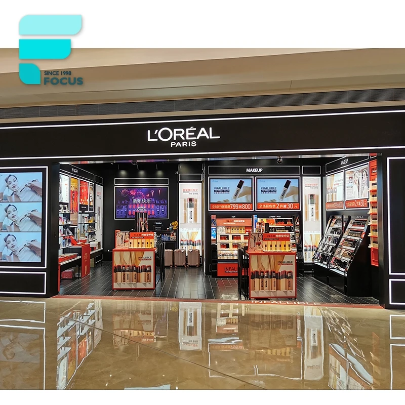 Customized-Factory Price High Grade Vitrina Perfumes Wooden Display perfume kiosk fixtures Furniture Perfumes Stores