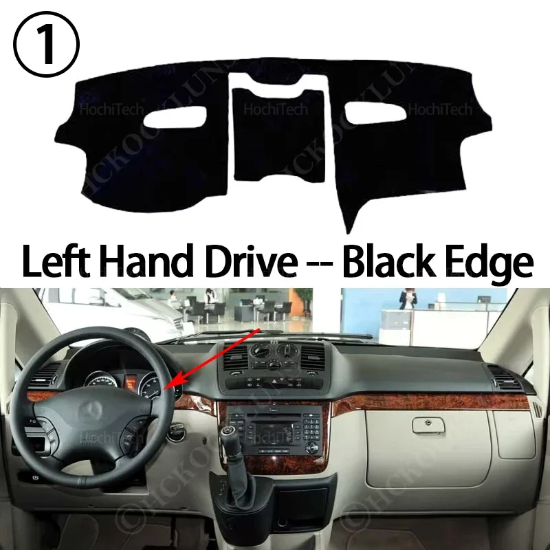 Für Mercedes Benz Vito W639 Viano Valente V Klasse 2004-2014 Anti-UV Matte Sonnenschirm Dashmat Teppich Dash Dashboard Abdeckung Pad – Detail 9