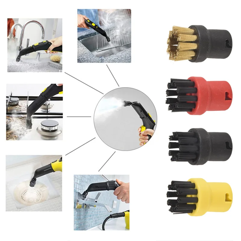 Kit de boquillas de cepillo redondo de A83G-6 piezas para piezas de limpiador a vapor Karcher SC1 SC2 SC3 SC4