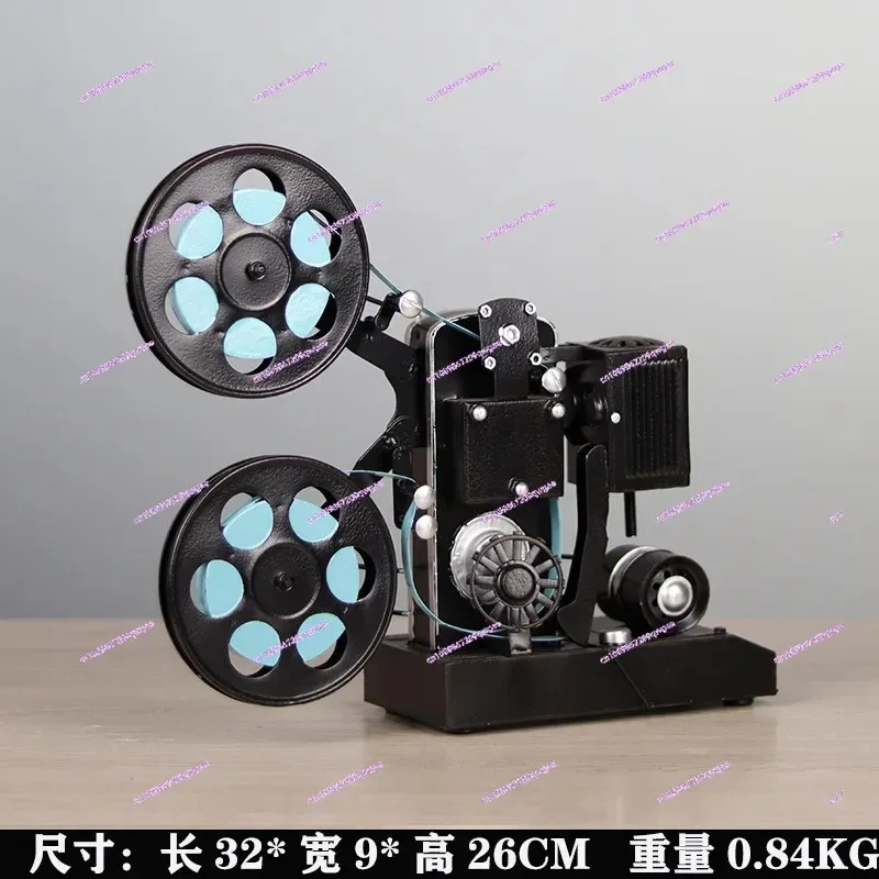 Wrought iron nostalgia simulation movie projector model old objects retro bar shop window display decorative ornaments