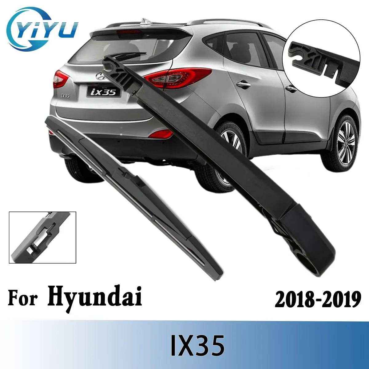 1/2 pçs kit de braço do limpador de pára-brisa traseiro para hyundai ix35 2018-2019 escovas limpadores de pára-brisas