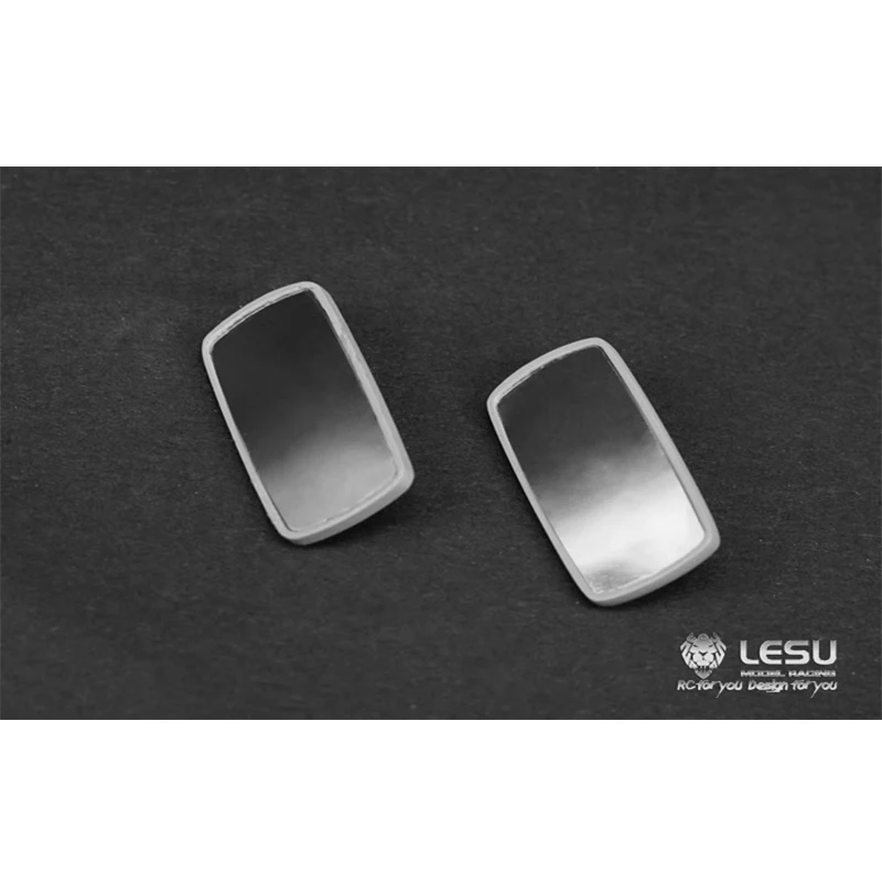 1Pair Metal Rearview mirror lens for LESU 1/15 Hydraulic Loader RC Truck DIY Model Remote Control Car Th05797-Smt3