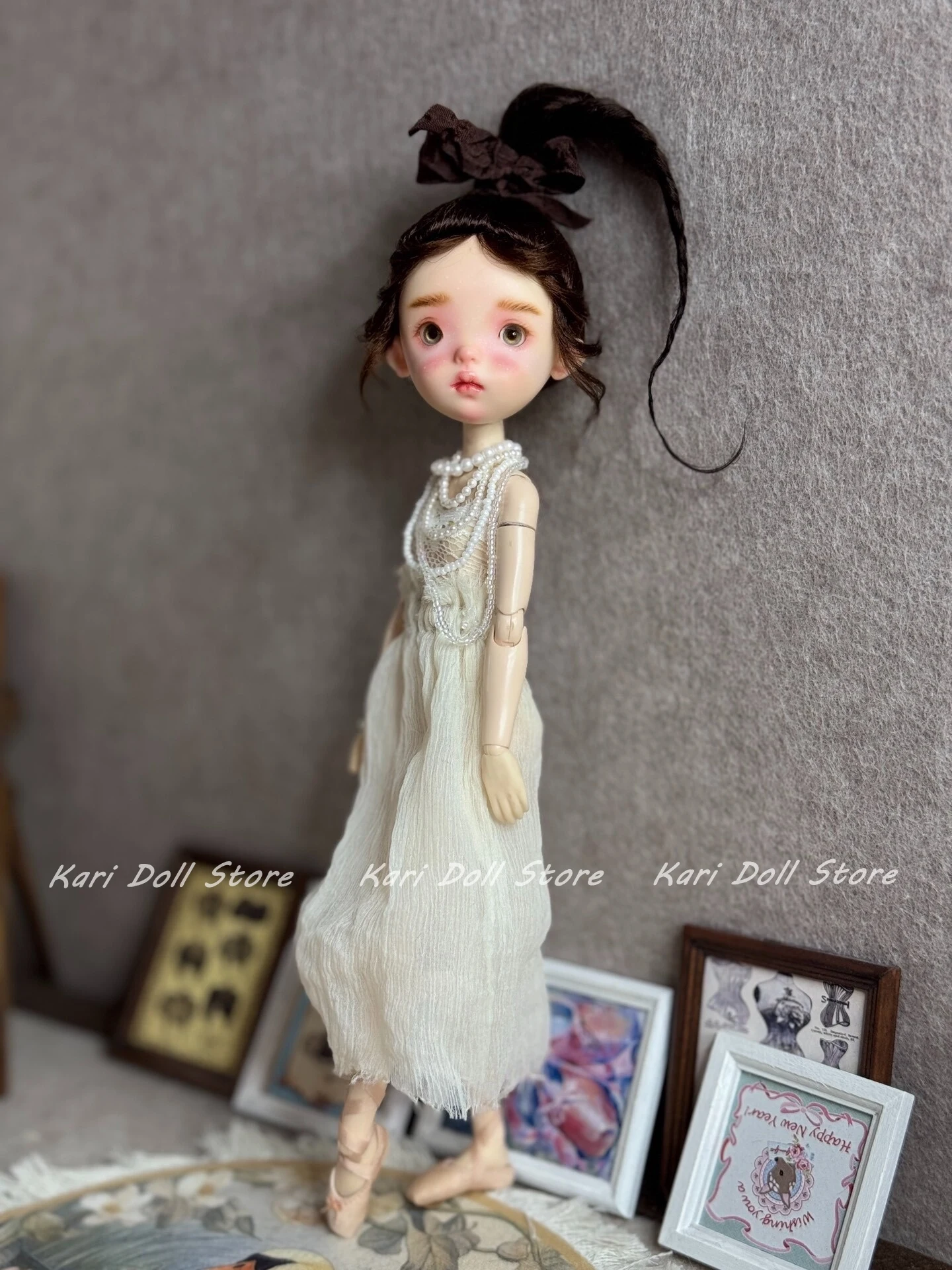2026 Kari Doll Clothes and skirts Mulberry silk single group lace wrap chest hand sewing baby clothes for Landazz Landoudou Doll