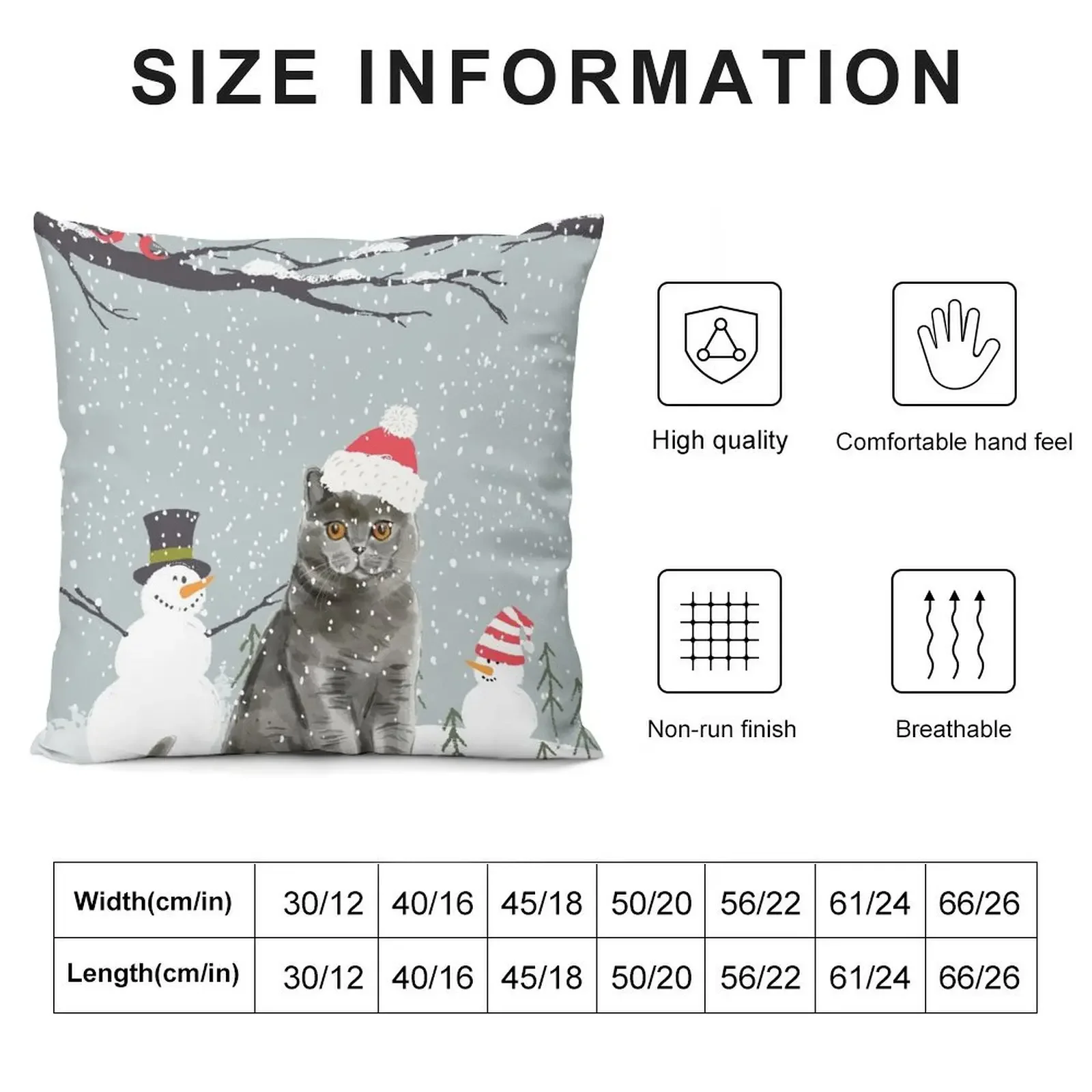 British Shorthair Cat-Christmas Throw Pillow Pillowcases For Pillows Cushions Cover Decorative Cushions pillow