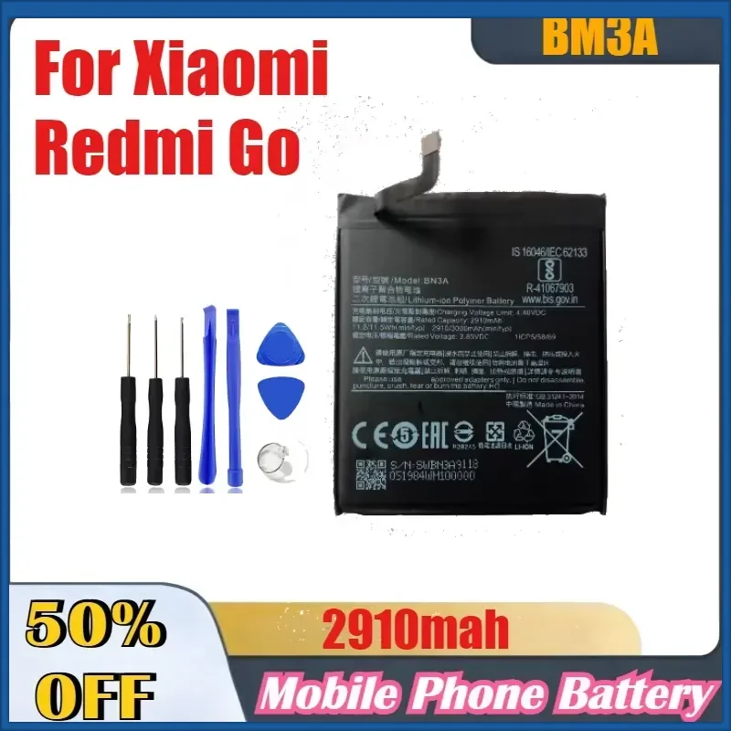 3000mah BN3A High Quality Mobile Phone Batteries for Xiaomi Redmi Go RedmiGo Replacement Lithium Battery