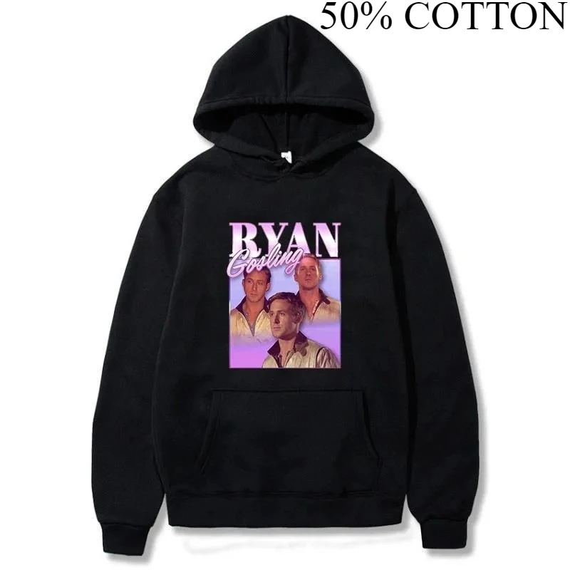 رائجة البيع الرجال هودي المغني ريان جوسلينج الجرافيك طباعة هوديي هوديي البلوفرات خمر عداء ببطء هوديي Y2k الملابس للرجال #1