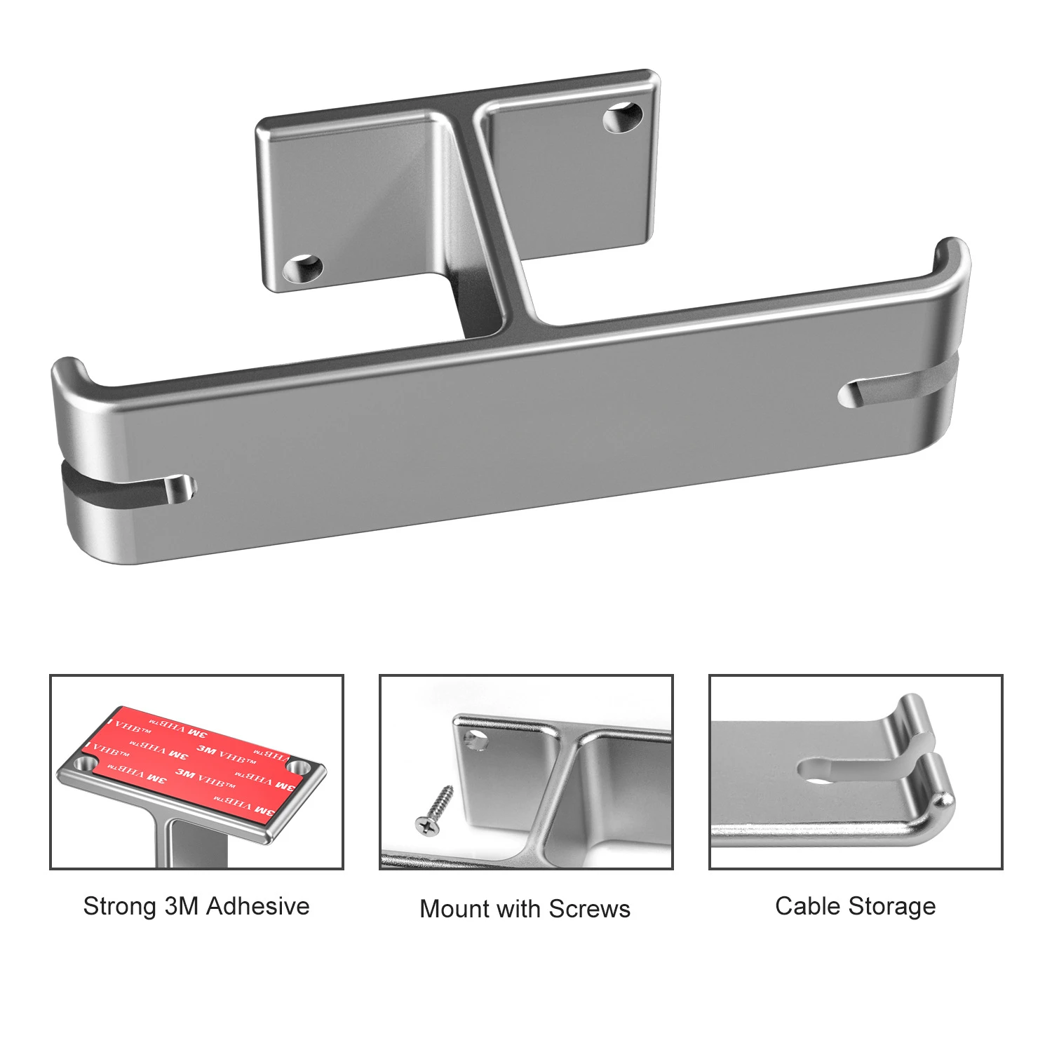 Headset Stand Bureau Opslag Hoofdtelefoon Hanger Dual Hoofdtelefoon/Headset Hanger Met 3M Lijm En Schroeven