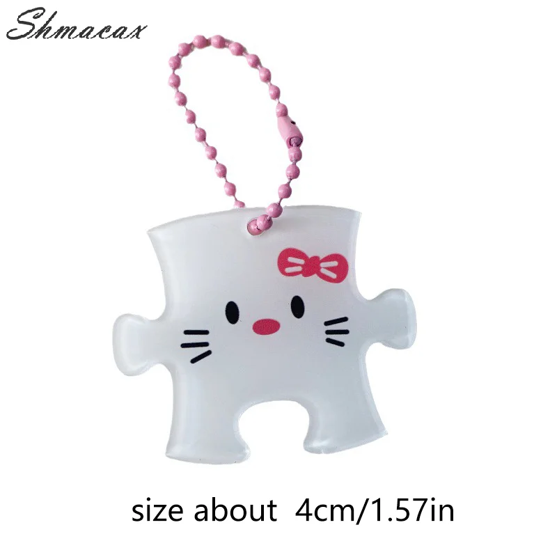 Cartoon Anime Sanrio Hello Kitty My Melody Kuromi Puzzle Keychain Charms Cute Bag Keyring Pendant Funny Puzzle Toys Couple Gifts