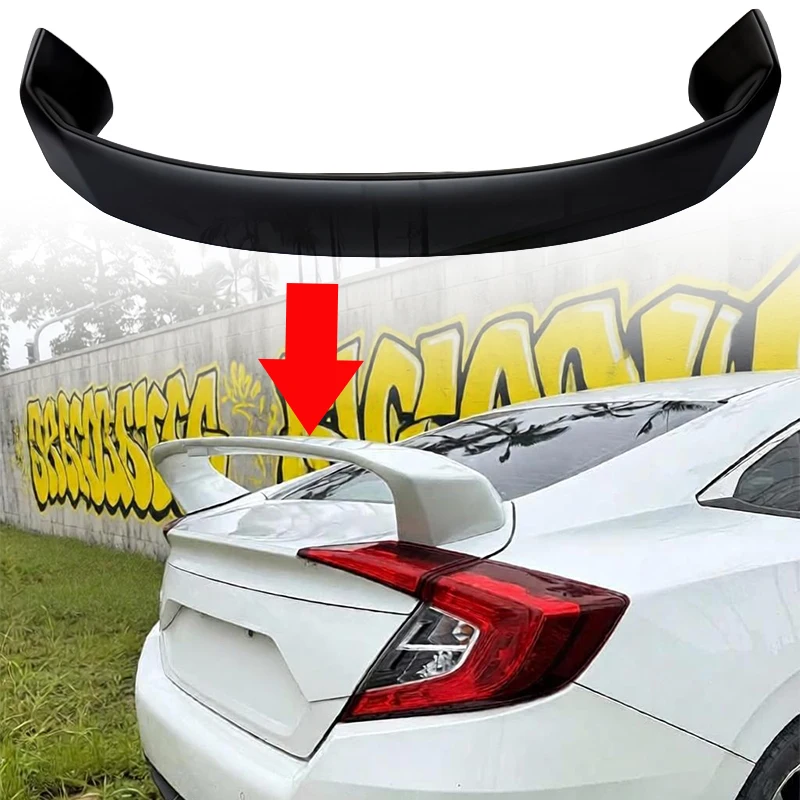 For 2016 2017 2018 2019 Honda Civic 10 Generation FC4 FC5 Spoiler Wings Rear Boot Lip Tail Wing Sport Car Styling Aerodynamic