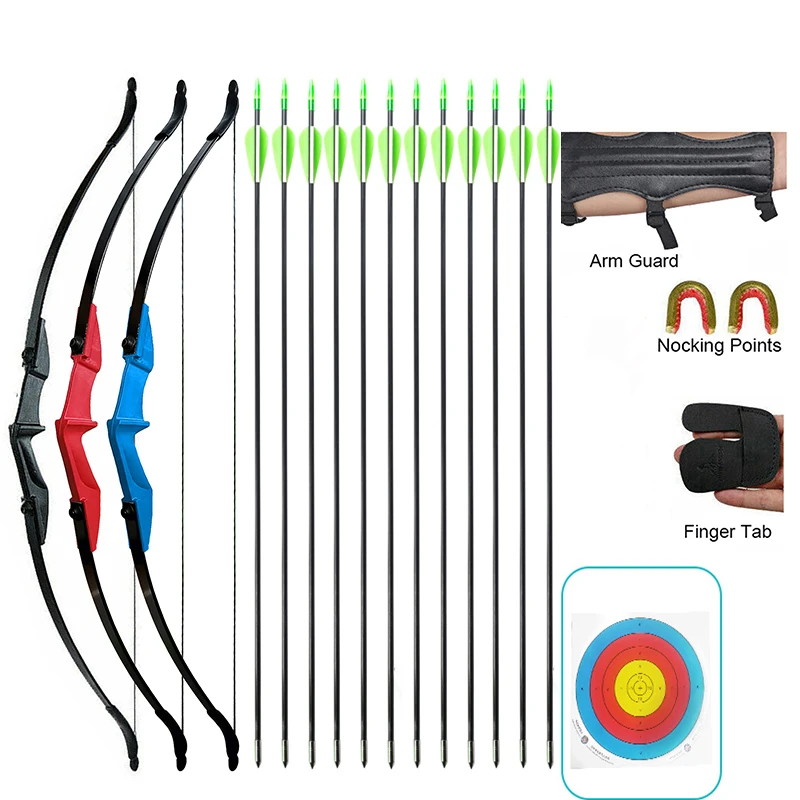 Taken Down Recurve Bow, Archery, Right, Left Hand, Arrow Rest, Shooting Hunting, 20, 30, 40lbs