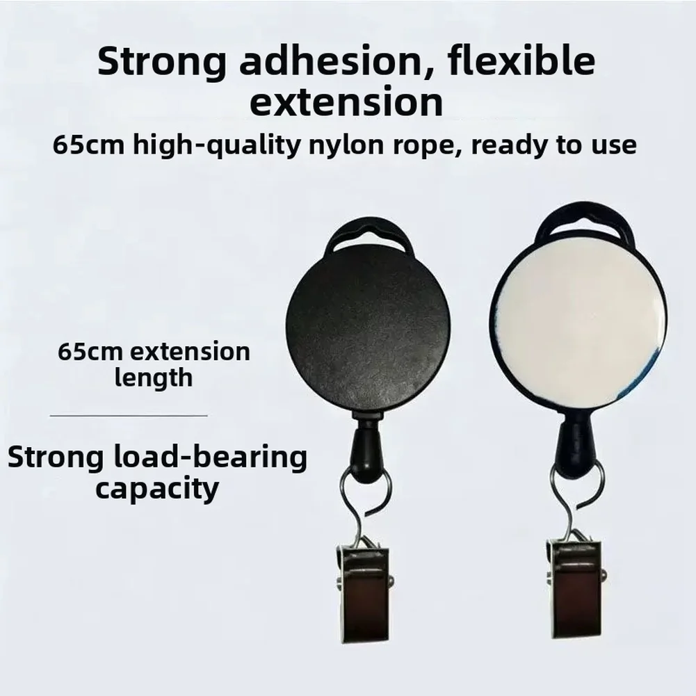 4cm Metal Retractable Towel Clip No Drill Hook With Strong Stuffy Backing Stretchable Organizer Kitchen Smooth Surfaces
