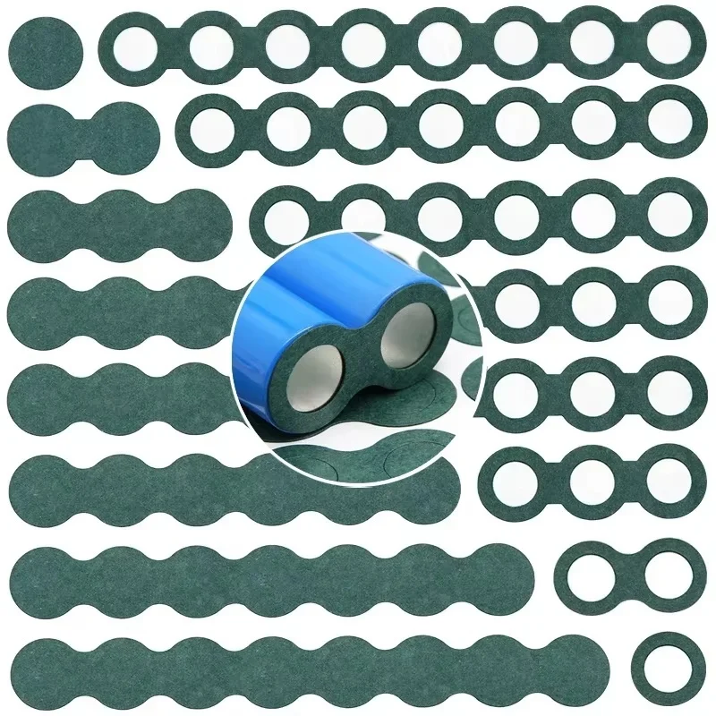 25/100pcs 18650 21700 26650 32650 Li-ion Battery Insulation Gasket Barley Paper Battery Pack Cell Hollow Electrode Insulated Pad