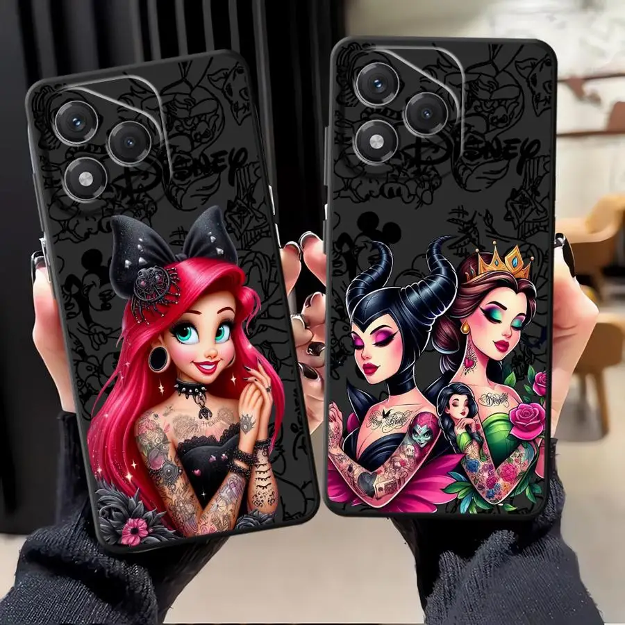 ケースフォーオナー 8X X9a X8 70 X9c X7a X9 X7 90 Lite ソフトバック電話カバー ディズニー タトゥー アリエル プリンセス キュート