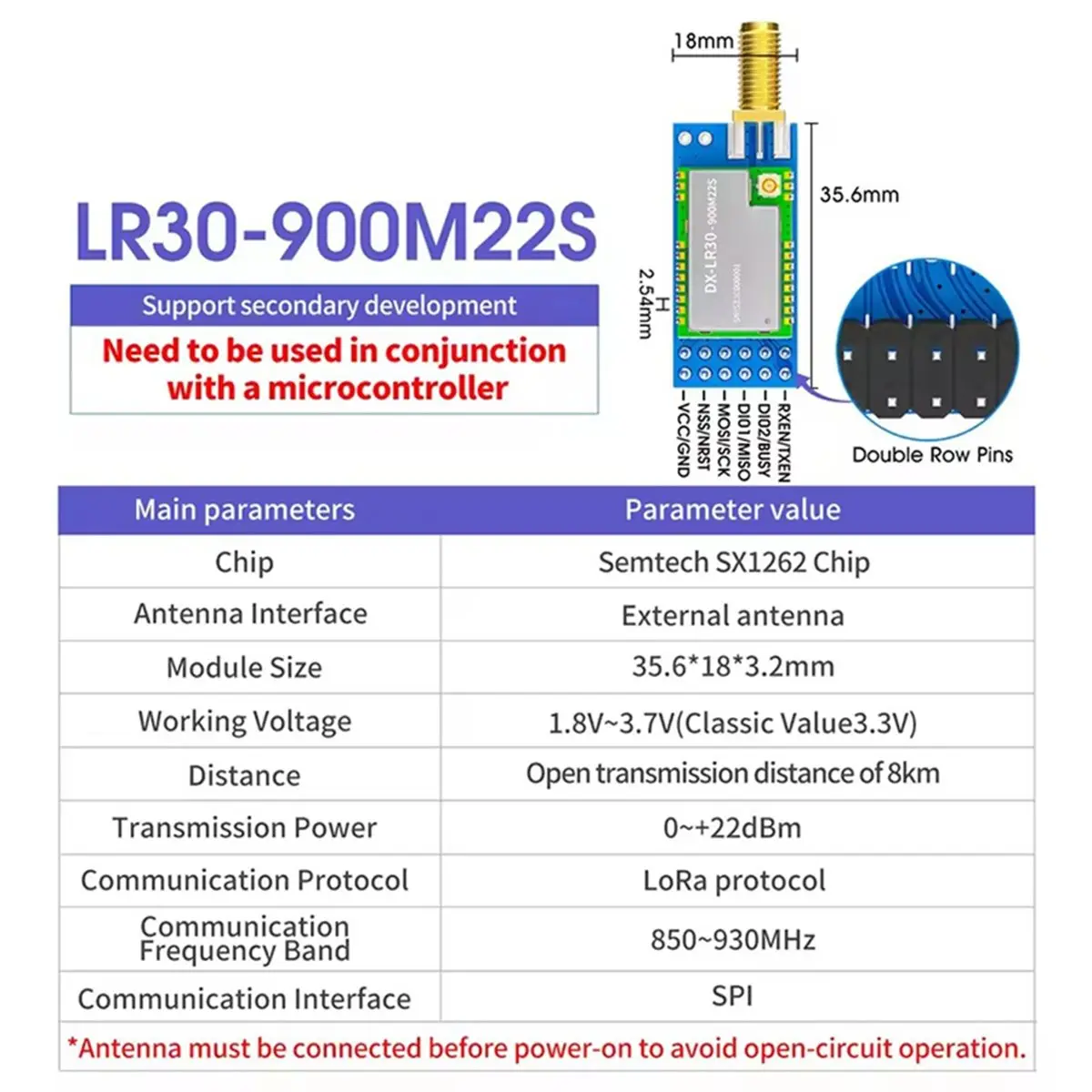 DX-LR30 SX1262 Chip…