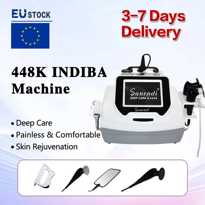 Sanendi INDIBA 448K Face Care อุปกรณ์เทคโนโลยี Tecar Cavitation Body Care RET CET RF Slim สเปนเครื่องกระชับผิว