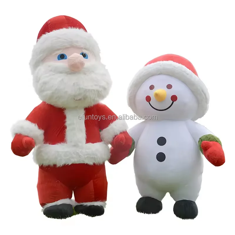 

Efun 2M/2.6M Hot Sale Inflatable Santa Claus Cosplay Cartoon Snowman Mascot Costume For Christmas Cosplay