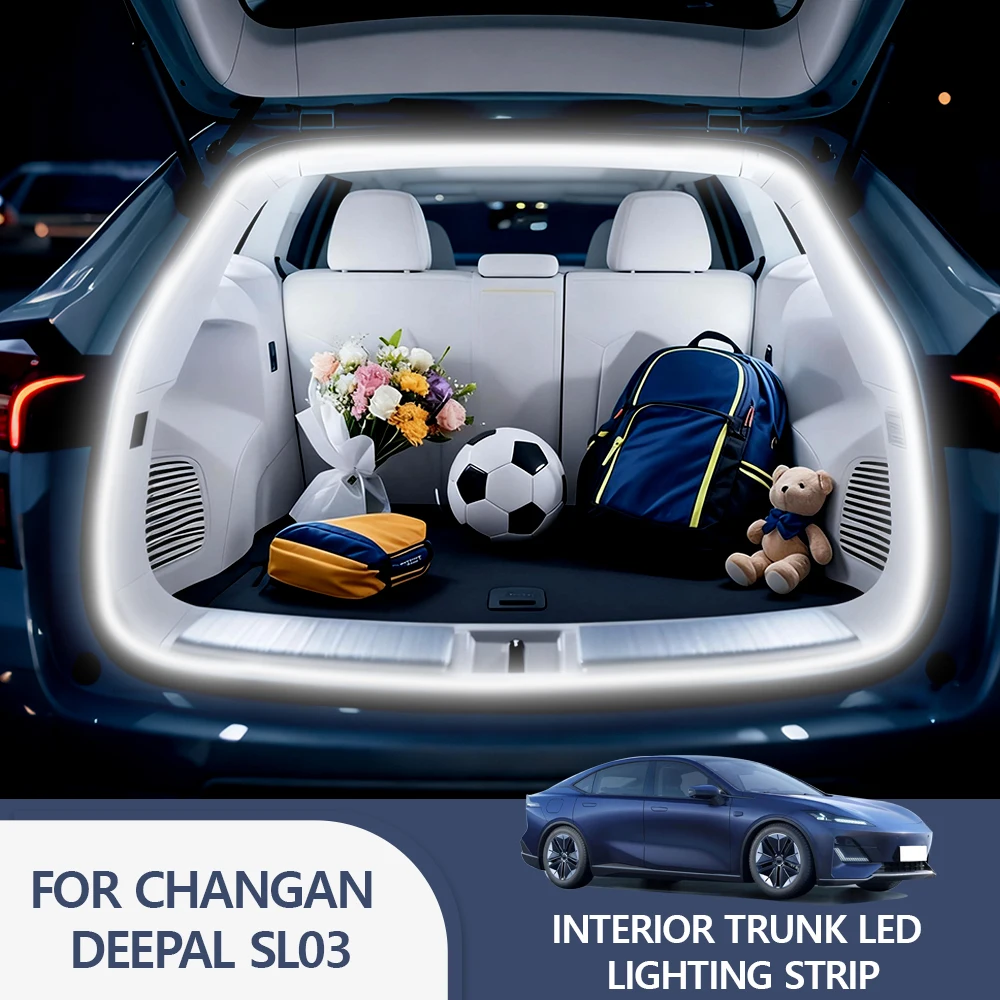 

FOR CHANGAN DEEPAL SL03 Rear Trunk LED Light Bar Strips Trunk Interior Decorative Lamp Strip Luggage Atmosphere Light