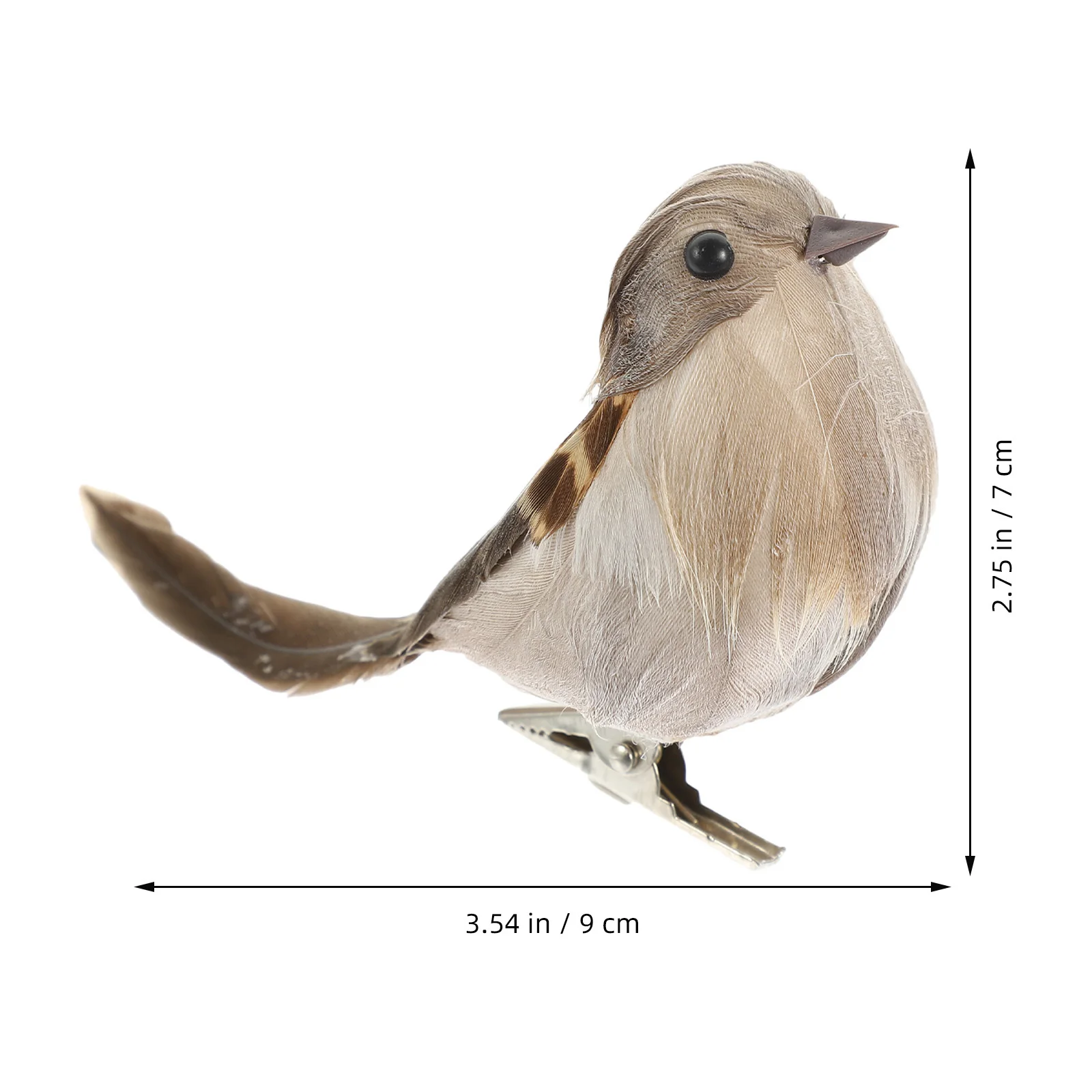 Adorno de pájaro Artificial colorido, mano de obra exquisita, decoración del hogar y jardín, proyectos artesanales con Clip de Metal, artesanías de pájaros artificiales
