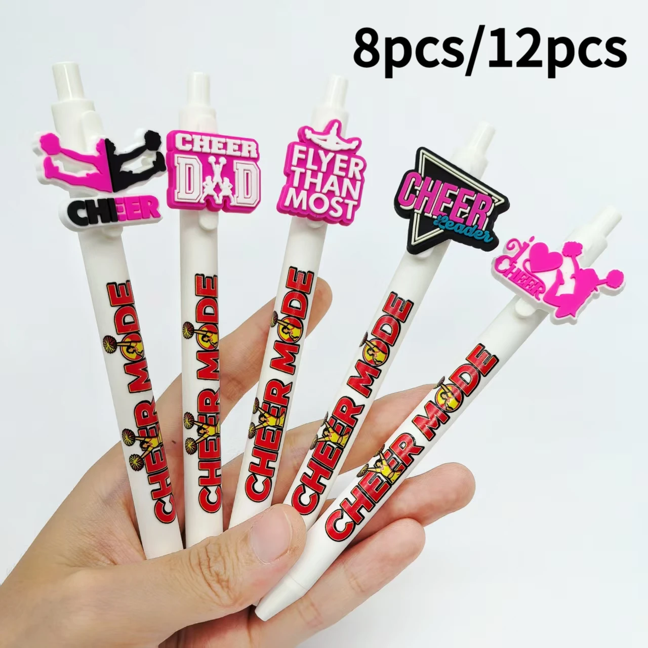 

8pcs/12pcs cheerleading ballpoint pens, cheering competition ballpoint pens, daily office and study stationery