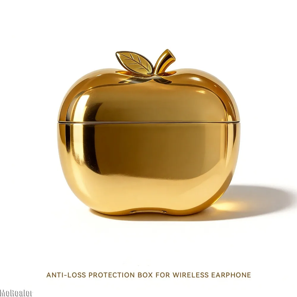 Nueva Funda Transparente para Auriculares con Forma de Manzana, TPU Dorado, Plateado, Rojo, Verde para Airpods Pro 1/2/3 4
