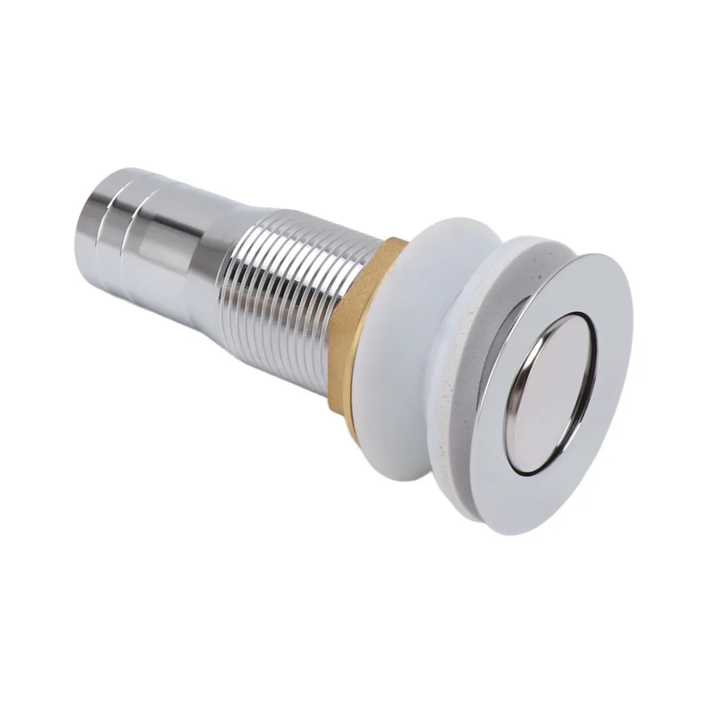 with Overflow Bathroom Sink Drain Stainless Steel Polished Electroplated Drain Stopper Anti Blocking Flip Top