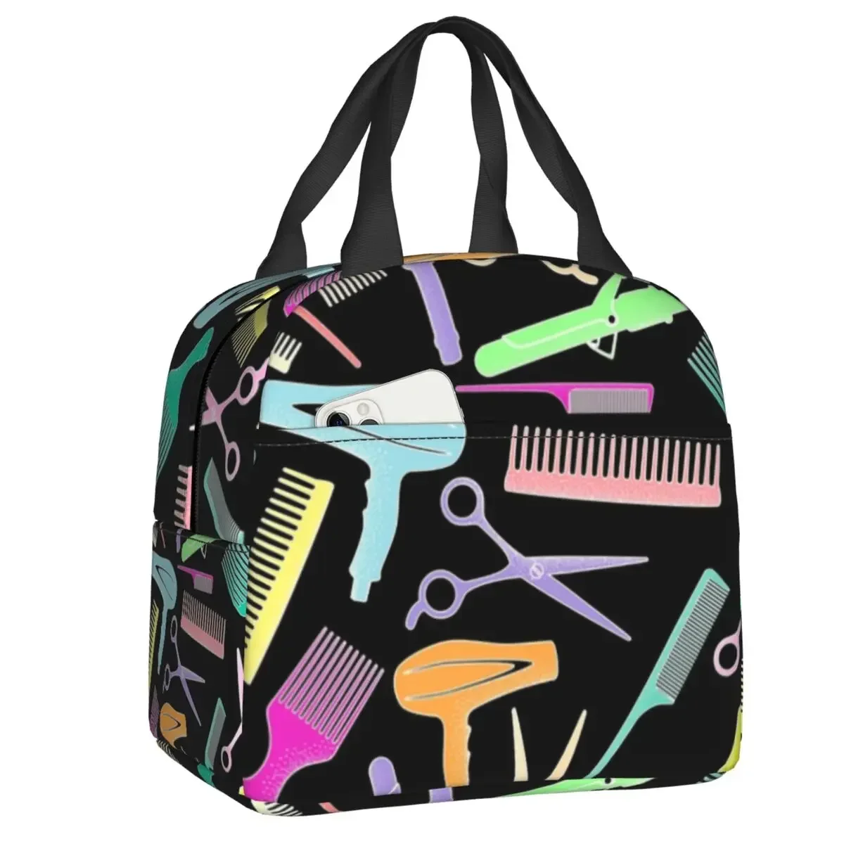 女性用断熱トートバッグ,美容師,理髪店ギフト,再利用可能な熱冷却器,お弁当箱,美容ツールパターン,サロン