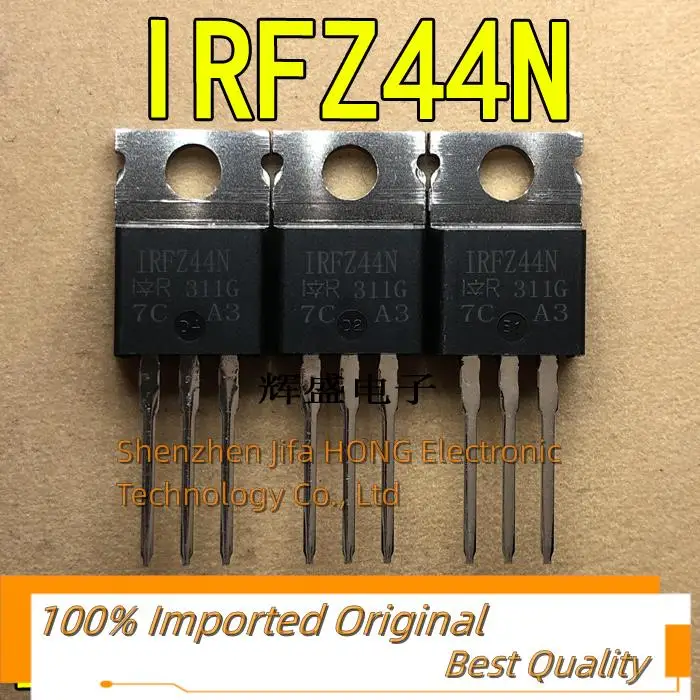 10PCS/Lot   IRFZ44 IRFZ44PBF  TO-220  MOSFET  50A 60V  N-Channel Best QualityReally Stock Original