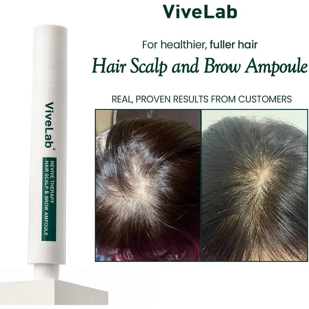 ViveLab Roll-On Hair Growth Serum Scalp Brow Ampoule - Hair Loss Treatment, Healthier, Fuller Hair, Strengthen Roots Gentle Care
