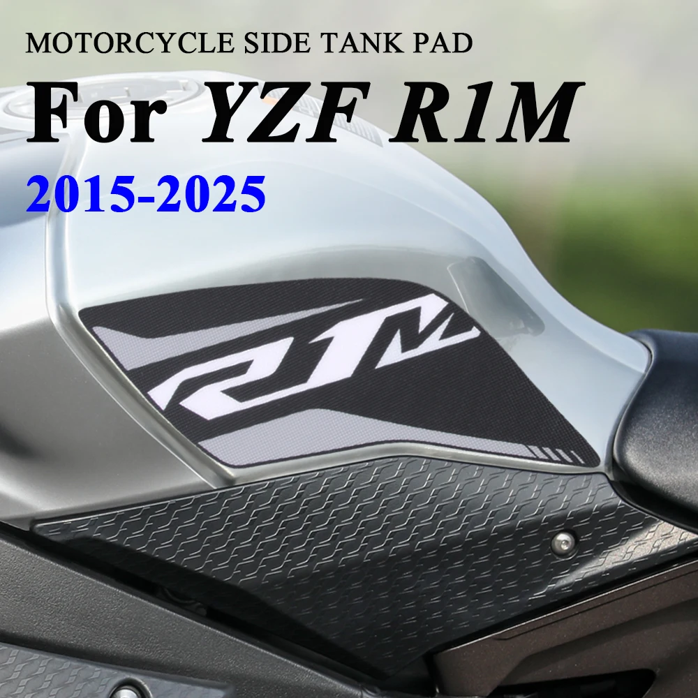 

For Yamaha YZF R1M YZF-R1M 2015-2025 Motorcycle Side Tank Pad Protector Non-slip Knee Grip Mat Motorbike Stickers Accessories