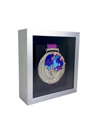 Aluminum Marathon Sport Medal Frame, Glass Frames, Wall Decoration, Running, Football, Basketball, DIY, 15x13cm