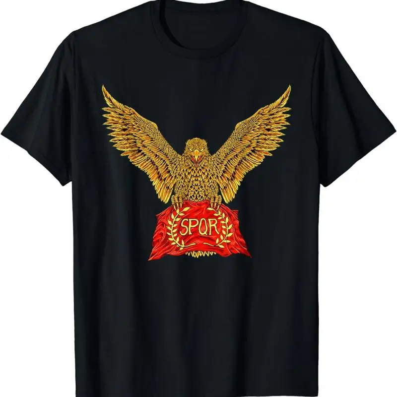 

Мин. Новая ограниченная футболка Spqr Roman Legion Eagle с флагом