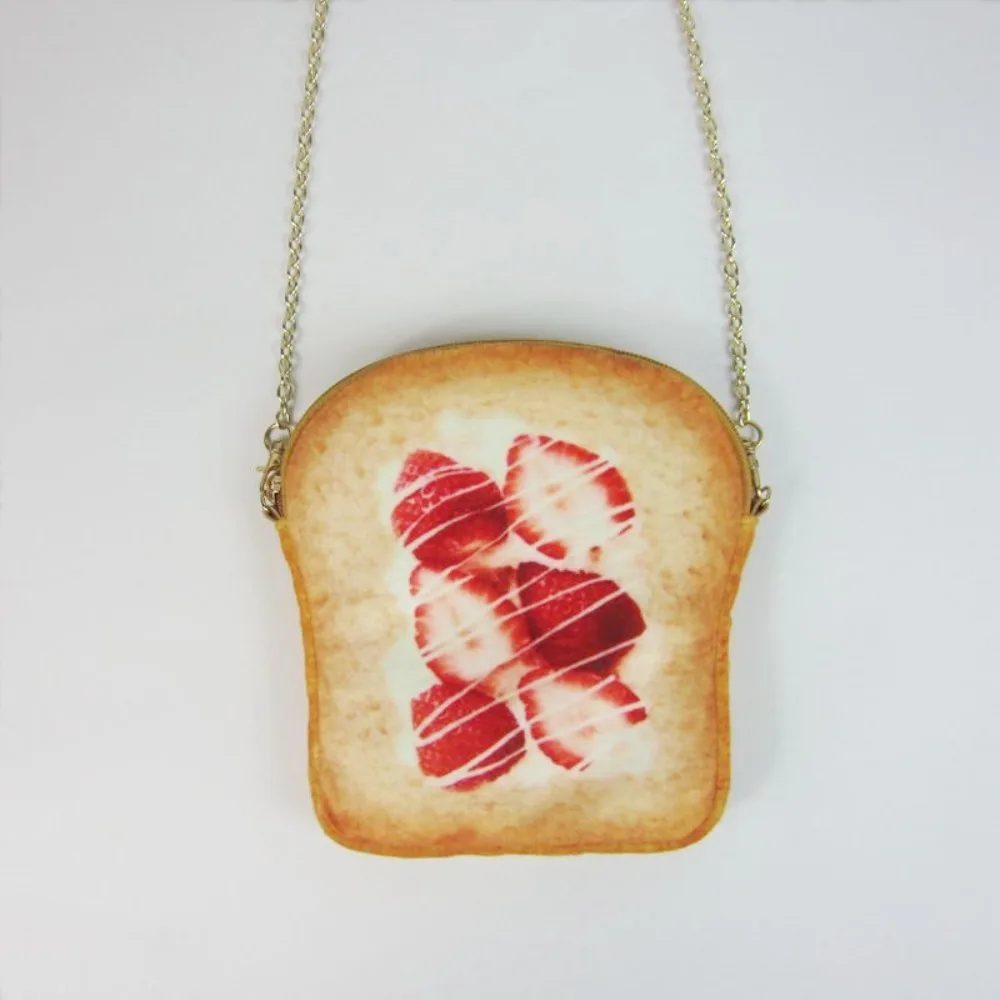 

Strawberry Toast Sliced Toast Bag Chocolate Roll Butter and Honey Fried Eggs with Bacon Toast Bag Storage Creative