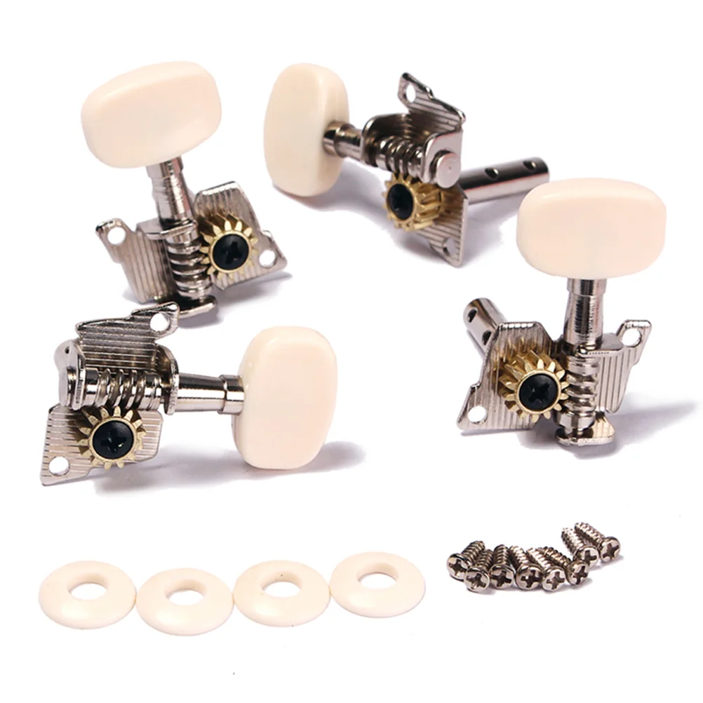

2 Pair Rhinestones Ukulele Tuning Pegs Gold Stickers Machine Heads Tuner Premium Material Engraved Design