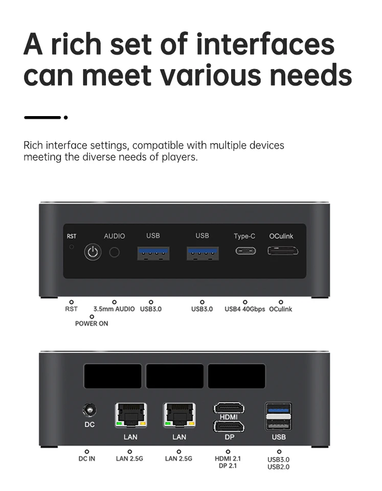 SZBOX Mini PC Ryzen 7 H 255 DDR5 32GB 1TB SSD